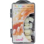 100 Pcs Coffin Nail Tips Long Ballerina | Full Cover Acrylic False Nails 10 Sizes