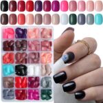 Colorful Artificial Fake Nails Acrylic Full Cover Nail Tips Artificial Fingernails 12 Colors for Women Teen Girls - Image 5