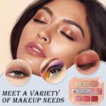 Twelve Color Diamond Eye Shadow Pearlescent Natural Three High Gloss Brightening One Eyeshadow Waterproof Long Lasting Pearlescent Smoky Makeup Eye Makeup Glitter for Eyes - Image 3