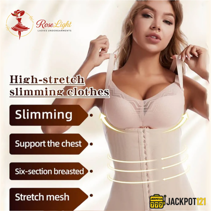 Adjustable Straps Front Hook Tummy Slimming Shapewear - Image 7