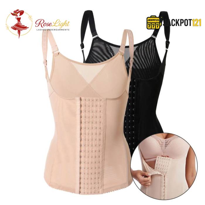 Adjustable Straps Front Hook Tummy Slimming Shapewear - Image 8