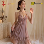 Basic Lingerie Mesh Frill Nighty – Cinderella Soft Mesh - Image 2