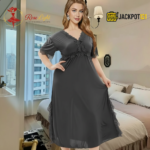 Elegant Lace Detail Satin Nighty – Premium Comfort Wear for Women - Image 2