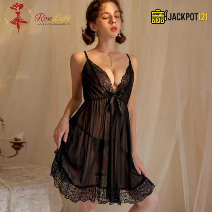 Bridal 2-Piece Hot Nighty – Elegant Lace Design - Image 2