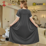 Elegant Bow Detail Satin Nighty – Premium Comfort Wear - Image 3