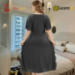 Elegant Lace Detail Satin Nighty – Premium Comfort Wear for Women - Image 3