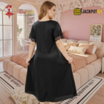 Elegant Lace Satin Nighty – Excellent Comfort Wear - Image 3