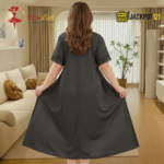 Elegant Lace Trim Satin Nighty – Premium Comfort Wear - Image 3