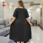 Elegant Ruffle Detail Satin Nighty – Premium Comfort Wear - Image 3