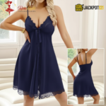 Elegant Red Lace Net Nighty – Romantic Luxury Sleepwear - Image 3