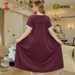 Elegant Bow Detail Satin Nighty – Premium Comfort Wear - Image 5