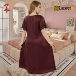 Elegant Lace Satin Nighty – Excellent Comfort Wear - Image 5