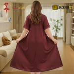 Elegant Lace Trim Satin Nighty – Premium Comfort Wear - Image 5