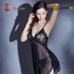 DRN Lace Trim Babydoll Lingerie Set – 2 Piece - Image 6