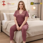 Elegant 2-Piece Nightwear Set – Premium Soft Lounge Wear (Mauve Pink) - Image 6