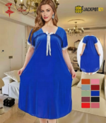 Elegant Bow Detail Satin Nighty – Premium Comfort Wear