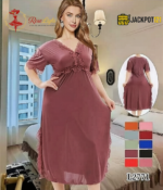 Elegant Lace Detail Satin Nighty – Premium Comfort Wear for Women