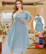 Elegant Lace Detail Soft Satin Nighty – Everyday Luxury Comfort