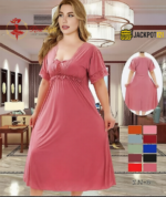 Elegant Lace Satin Nighty – Premium Quality and Comfort Wear