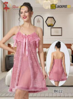 Elegant Lace Sheer Nighty – Premium Soft Net Sleepwear - Image 7