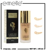 Emelie Paris E-Super Cover Waterproof Foundation SPF 25 – 45ml - Image 4