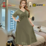 Elegant Lace Detail Satin Nighty – Premium Comfort Wear for Women - Image 4