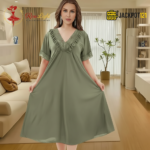 Elegant Lace Trim Satin Nighty – Premium Comfort Wear - Image 6