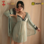 Three Piece Soft Net Nighty Inner & Gown & Panty