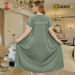 Elegant Bow Detail Satin Nighty – Premium Comfort Wear - Image 7