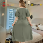 Elegant Lace Detail Satin Nighty – Premium Comfort Wear for Women - Image 5