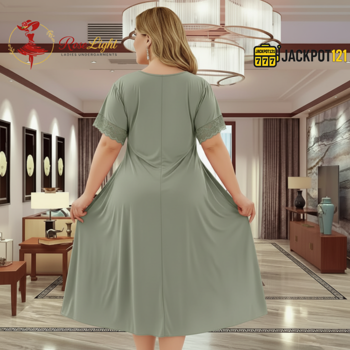 Elegant Lace Satin Nighty – Premium Quality and Comfort Wear - Image 7