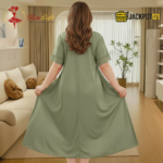 Elegant Lace Trim Satin Nighty – Premium Comfort Wear - Image 7