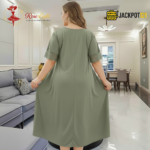 Elegant Ruffle Detail Satin Nighty – Premium Comfort Wear - Image 5