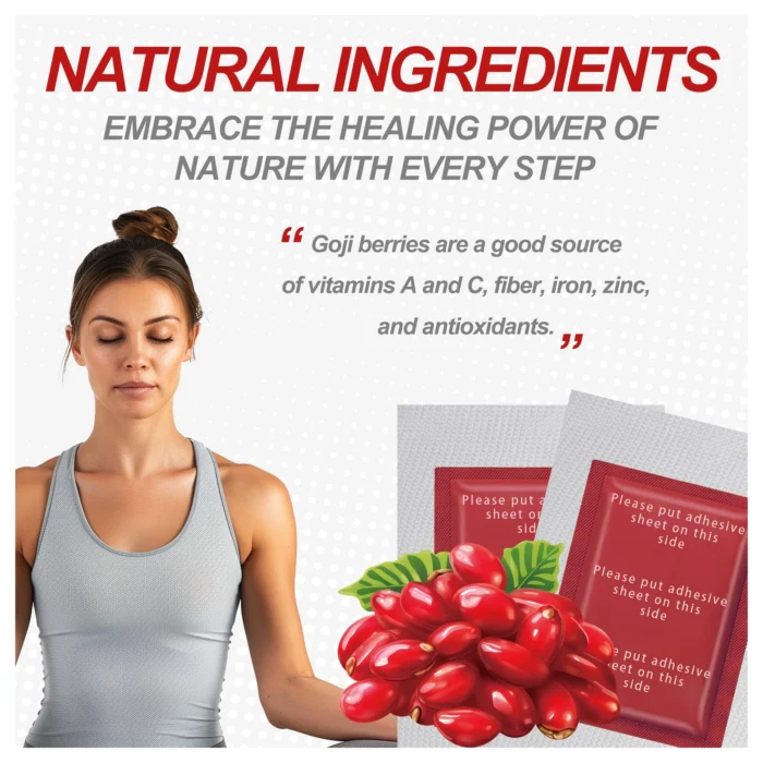 Kinoki Wolfberry Herbal Foot Pads – Goji Berry Scent Overnight Foot Care Patches (10 Pcs) - Image 3