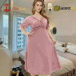 Elegant Lace Detail Satin Nighty – Premium Comfort Wear for Women - Image 6