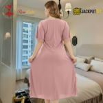 Elegant Lace Detail Satin Nighty – Premium Comfort Wear for Women - Image 7