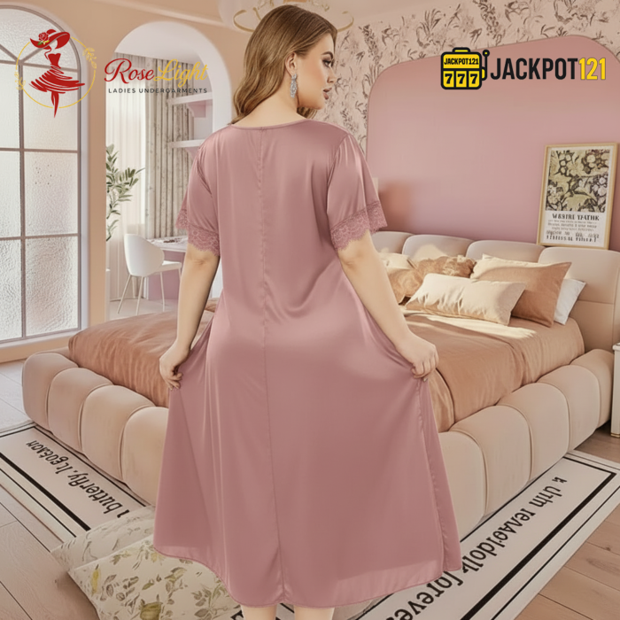 Elegant Lace Satin Nighty – Excellent Comfort Wear - Image 9