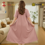 Elegant Lace Trim Satin Nighty – Premium Comfort Wear - Image 9