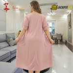 Elegant Ruffle Detail Satin Nighty – Premium Comfort Wear - Image 7