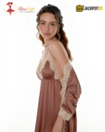 Lingerie Set with Gown – Boudoir Satin Lace Collection - Image 2