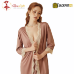 Lingerie Set with Gown – Boudoir Satin Lace Collection - Image 6