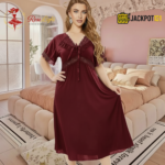 Elegant Lace Satin Nighty – Excellent Comfort Wear - Image 10