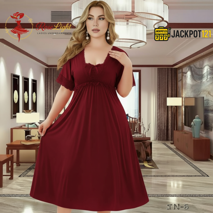 Elegant Lace Satin Nighty – Premium Quality and Comfort Wear - Image 10