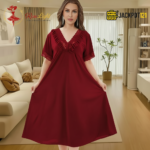 Elegant Lace Trim Satin Nighty – Premium Comfort Wear - Image 10