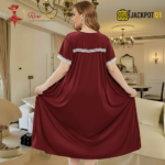 Elegant Bow Detail Satin Nighty – Premium Comfort Wear - Image 11