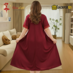 Elegant Lace Trim Satin Nighty – Premium Comfort Wear - Image 11