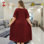 Elegant Ruffle Detail Satin Nighty – Premium Comfort Wear - Image 9