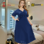 Elegant Lace Detail Satin Nighty – Premium Comfort Wear for Women - Image 12