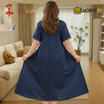 Elegant Lace Trim Satin Nighty – Premium Comfort Wear - Image 13