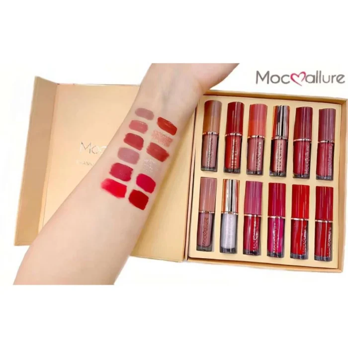 12 Pcs Mocallure Transparent Clear Lip Gloss MATTE LIQUID LIPSTICK SET This 12 colors - Image 3